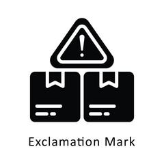 Obraz premium Exclamation mark Vector Gylph Icon. Eps 10 file 