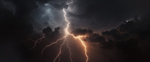 Brown lightning black and dark abstract background