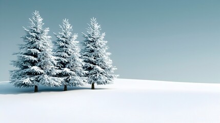 Fototapeta premium Snowy Trees in Winter Landscape