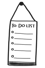 To do list png sticker, work routine management doodle, transparent background