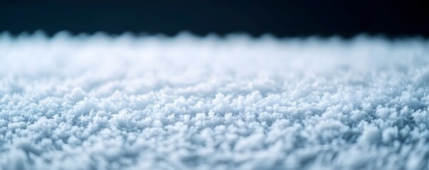 Obraz premium Close-up of Frosty Snowy Surface Texture