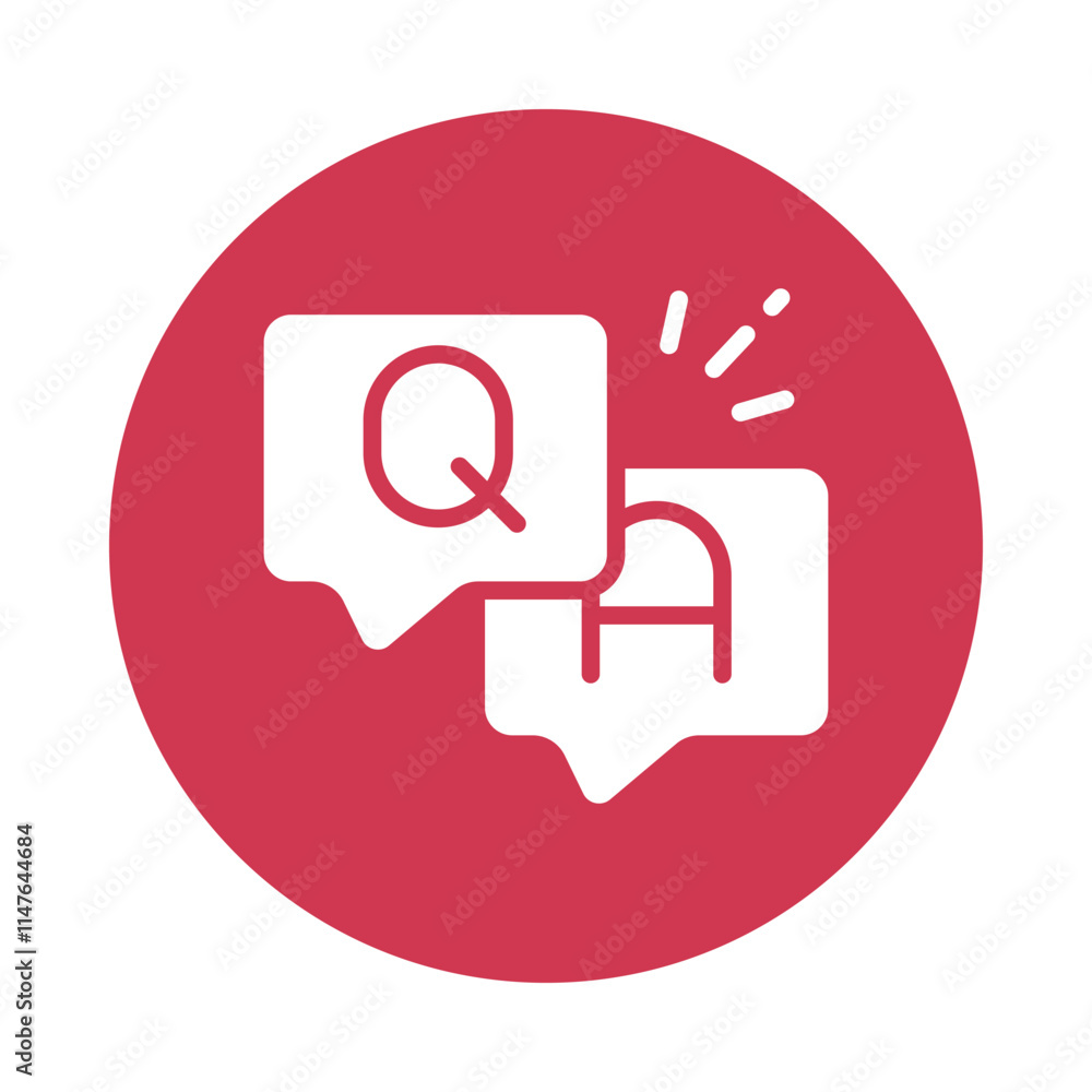 Poster qa vector gylph icon. eps 10 file