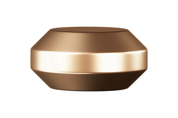 Gold abstract png geometric shape sticker, 3D design, transparent background