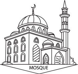 Mosque Icon silhouette 
