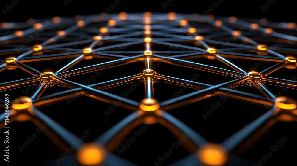 Poster innovative network architecture design virtual environment digital visualizations futuristic perspec