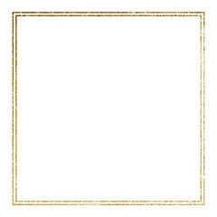 Gold square frame png, transparent background