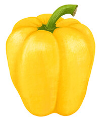 Yellow bell pepper vegetable png sticker, healthy food, transparent background