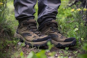 Stylish Outdoor Hiking Boots for Adventure in Nature's Greenery