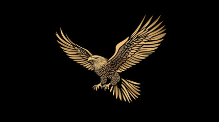 Fototapeta premium Majestic eagle soaring with outstretched wings, symbolizing freedom and strength