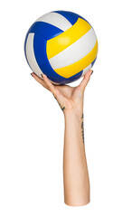 Png playing volleyball sticker, transparent background