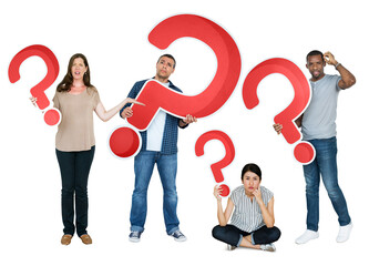 People questioning png sticker, transparent background