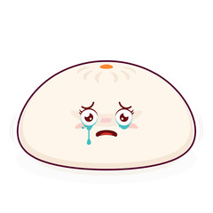 steamed buns scared face cartoon cute