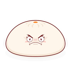 steamed buns angry face cartoon cute