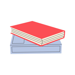 Simple stacks of books vector illustration. Books vector illustration in flat-line art style perfect for education and school project needed