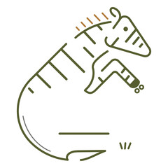 Png Cute zebra element, transparent background