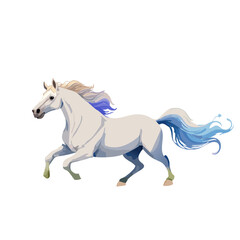 Obraz premium Chestnut Horse Galloping, Powerful Muscular Build, Brown Mane