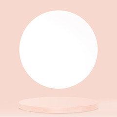 Png pastel simple product backdrop with transparent circle