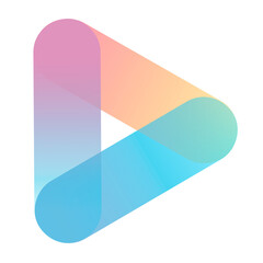 Gradient triangle png logo element clipart for business