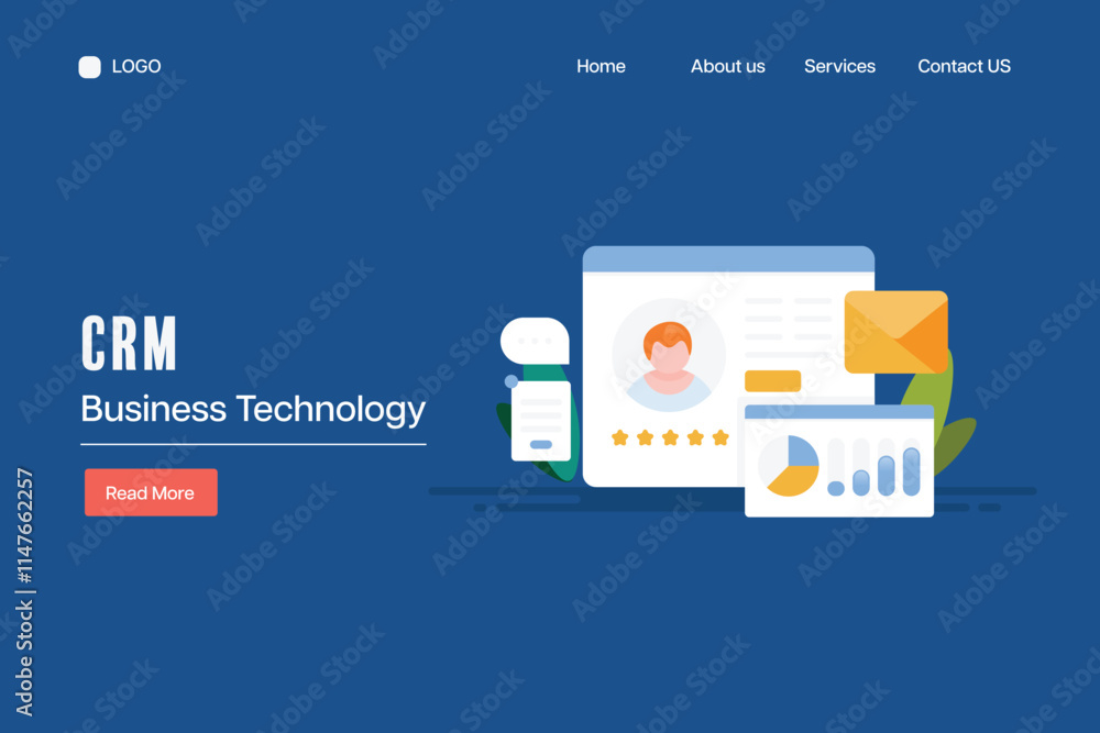 Poster customer communication and business marketing management software application, crm dashboard provide