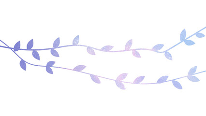 Leaf ornament png transparent background, purple glitter aesthetic design