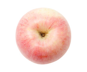 A red apple with a stem on top