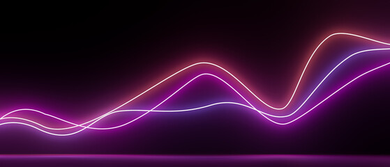 A purple and blue line with a red line in the middle