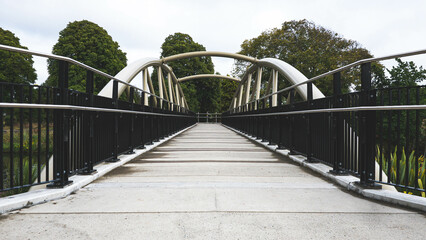 A modern walking bridge architecture city cycling