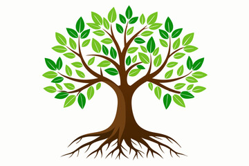 Tree with green leaves