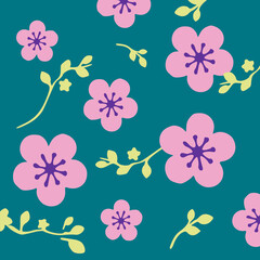 seamless floral pattern. Liberty style background of small mauve and lilac flowers. Small flowers scattered over a white background. Stock