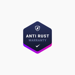 Anti rust label design element vector. Best Anti design element for websites, product packaging, and more.