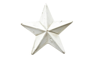 Obraz premium White Star Shines Brightly on Black Background, Simplicity and Minimalism.