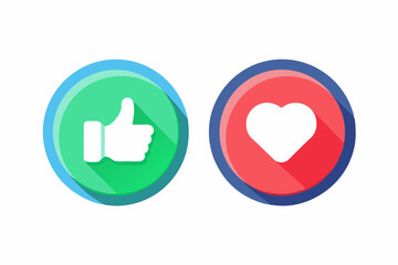 Obraz premium Thumb up and thumb down. Like and dislike buttons