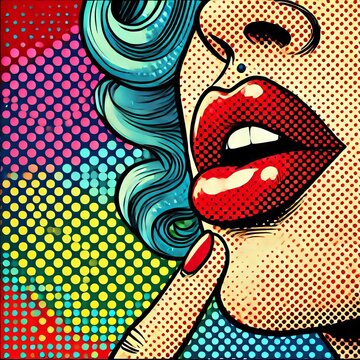 Naklejki Pop Art Bright bold colors and dots reminiscent of s pop art