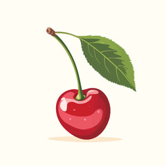 A pair of cherries vector illustration isolated on a white background.