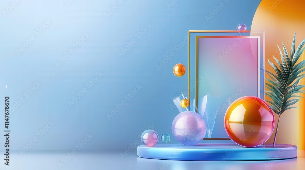 Poster user-friendly form with colorful fields and interactive animations