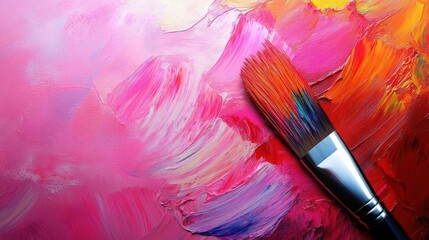 Fototapeta premium Gradient brush strokes resembling abstract art paintings, creative fusion of digital and traditional techniques