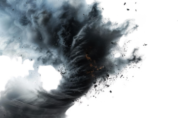 Abstract Forms Blend and Contrast with Darkness, Depicting a Cosmic Collision or Fluid Dynamics.