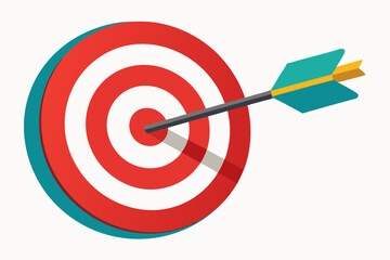 Vector illustration Arrow in target icon