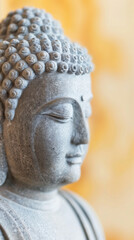 Ancient Stone Buddha Statue with Weathered Texture
