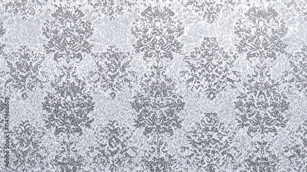 Poster elegant gray damask pattern on textured background.