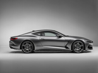 Fototapeta premium A side-profile image of a coupe