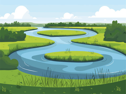 Enchanting Oxbow Lakes: A Serene Tapestry of Blue and Green