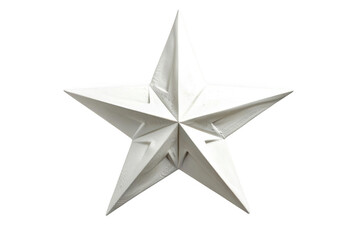 White Star Shines Brightly Against Black, Simple Star Design