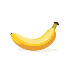 Fresh Banana Vector Illustration on White Background