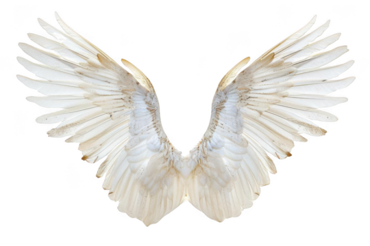 White Wings Spread Gracefully Against Black, Symbolizing Freedom and Flight.