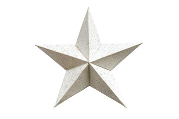 Obraz premium White Star Shines Brightly Against Black Background, Minimalist Holiday Decor.
