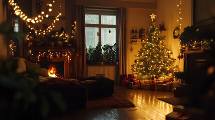 Obraz premium christmas tree in the house