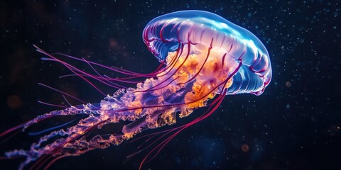 Jellyfish floating in the water