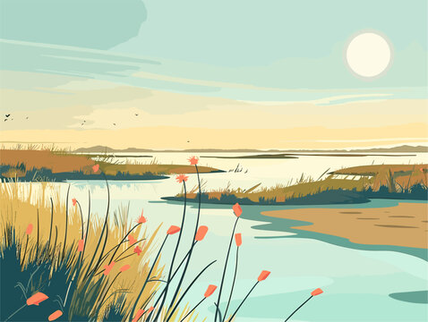 Intertidal Salt Marshes: Wetlands Where Saltwater Meets Land, Nurturing Coastal Ecosystems