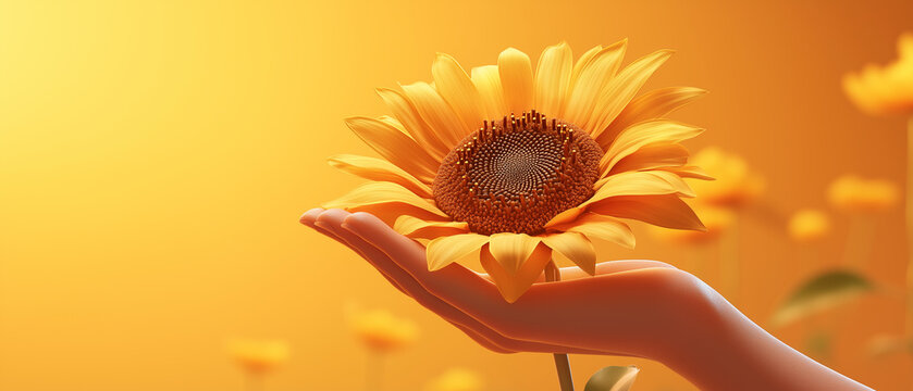 Sunflower in Hand.